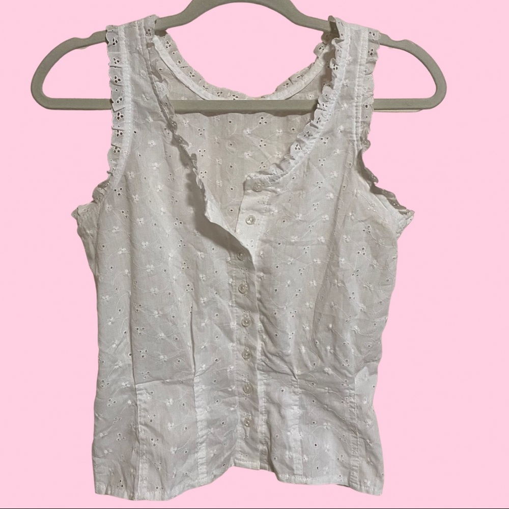 Cottagecore White Tank